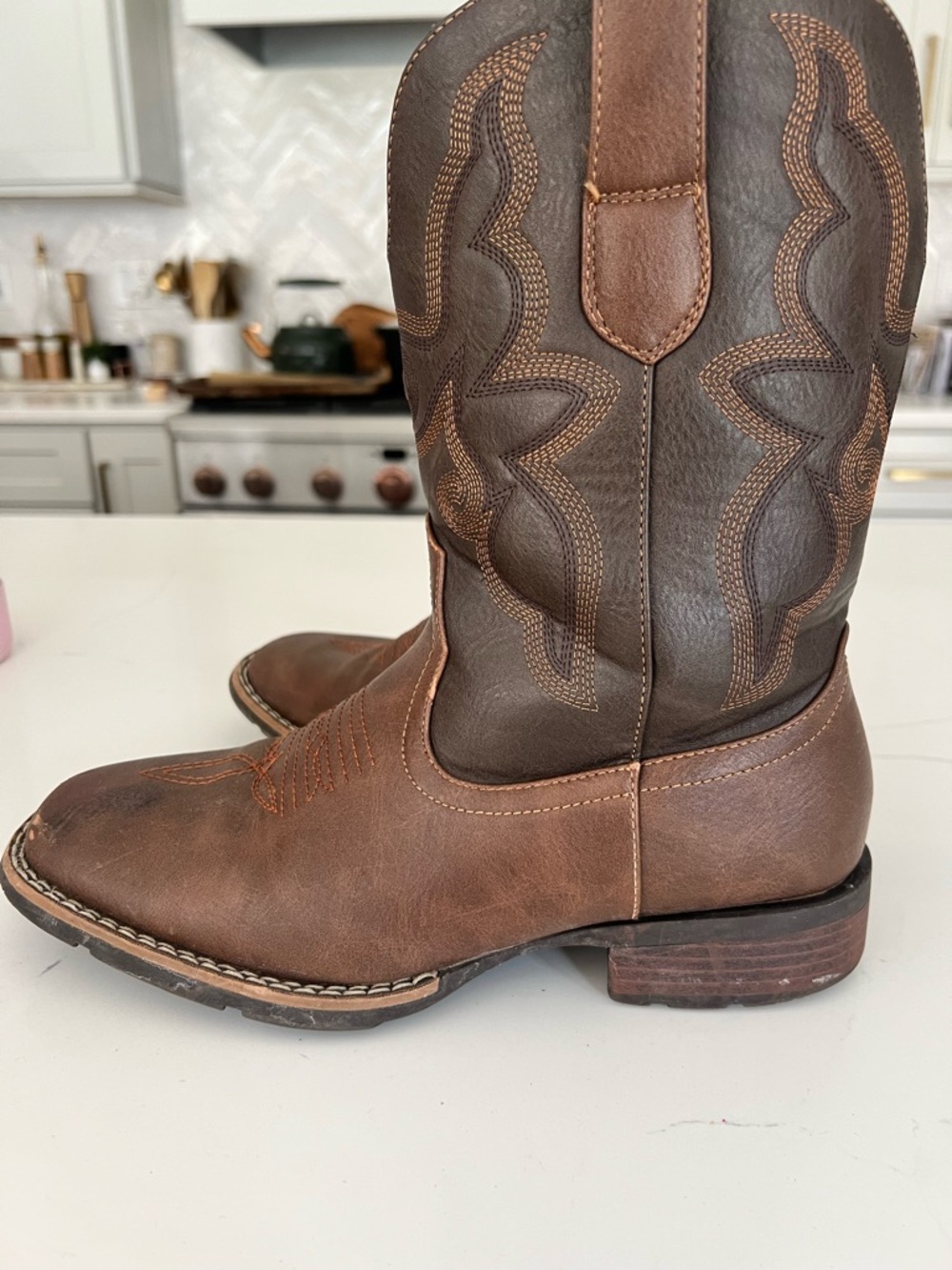 Brown Leather Cowboy Boots